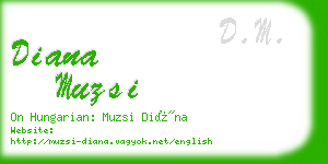 diana muzsi business card